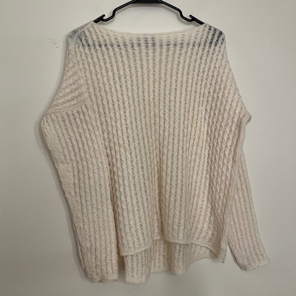Vince Open Stitch Oversized Pullover Sweater Cream size XS - Picture 1 of 8